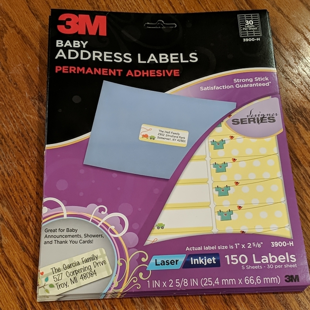 Address labels baby themed NWT